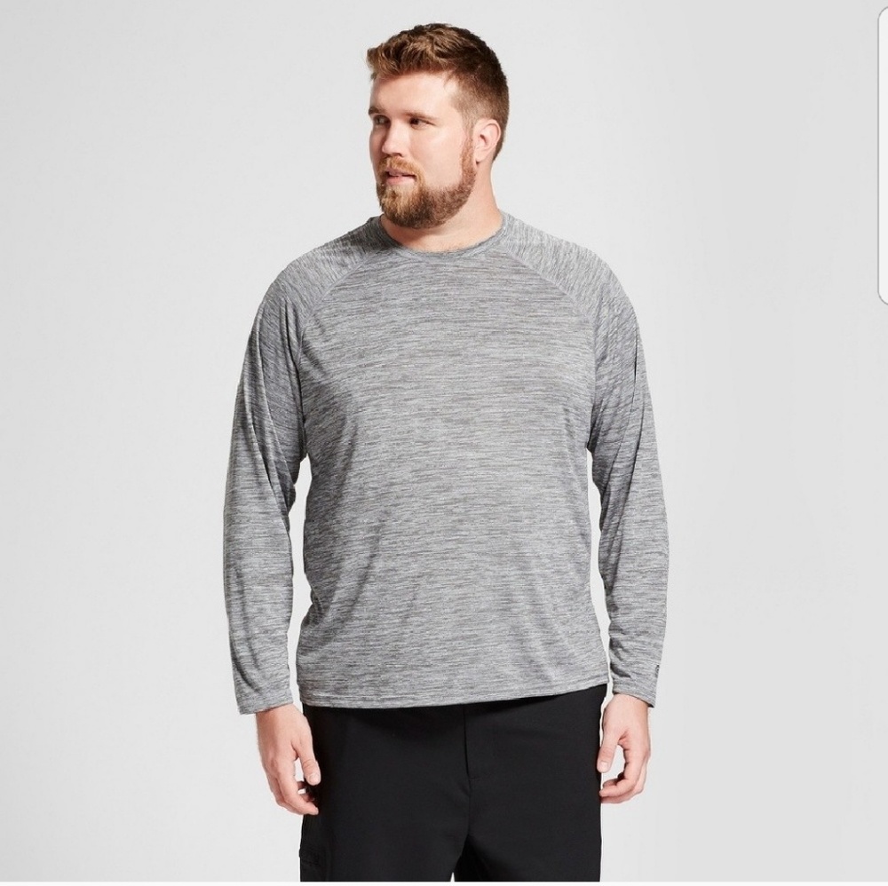 Mens big and tall long sleeve tech shirt